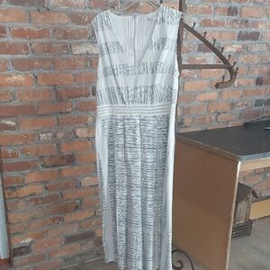 Black & White Striped Maxi Dress, Rachel Roy, Size 14